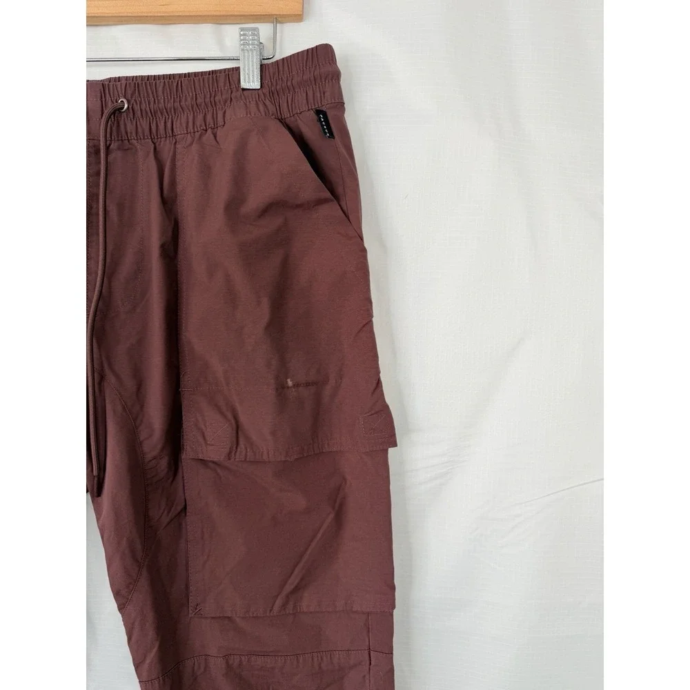 PACSUN Men's Slim Nylon Blend Cargo Pants Rust Large inseam 31 waist 34
